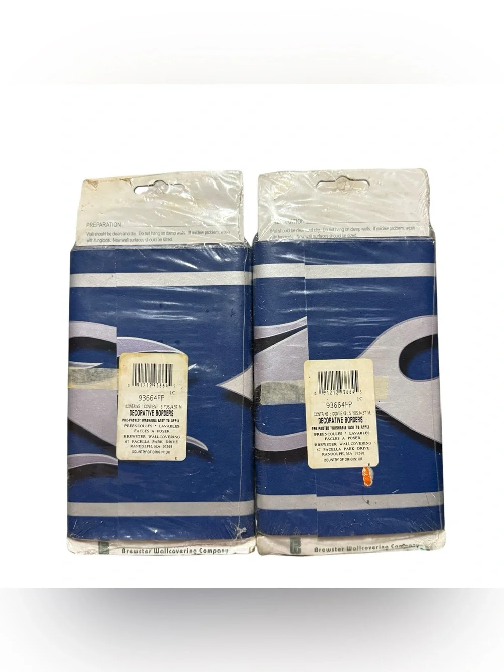 Designer Showcase Silver Flame Blue Background Decorative Borders 2 Packs